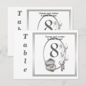 Numéro de carte de table mariage Carte postale (Devant / Derrière)