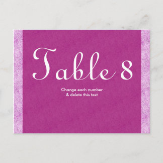 Numéro de carte de table mariage Carte postale