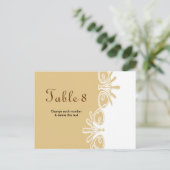 Numéro de carte de table mariage Carte postale (Debout devant)