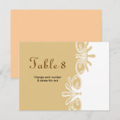 Numéro de carte de table mariage Carte postale (Devant / Derrière)