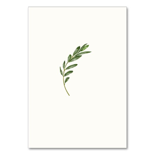 Numéro de carte de table Rameau d'olive (Dos)