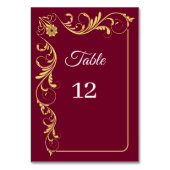 Numéro de carte de table victorienne élégant (Par défaut)