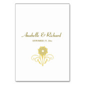 Numéro de carte de table victorienne élégant (Dos)