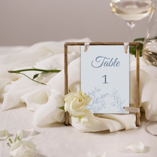 Numéro de carte simple Boho Floral Table