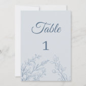 Numéro de carte simple Boho Floral Table (Devant)