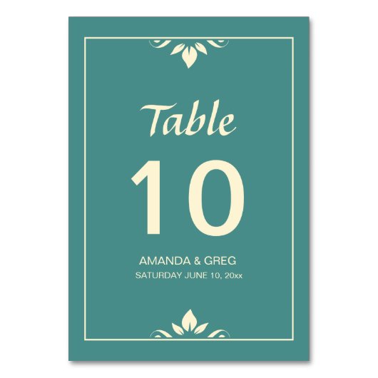 Numéro de la carte de Mariage de la feuille (Par défaut)