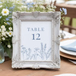 Numéro de la carte de table du Fleur sauvage périp<br><div class="desc">Numéro de carte de Fleur sauvage orange brûlé - parfait pour les mariages de automne</div>