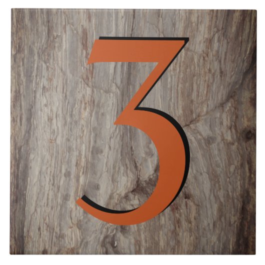 Numéro de la maison de lumière de cuivre Carreau 3 (Devant)