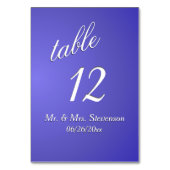 Numéro de la table bleue Lotus (Dos)