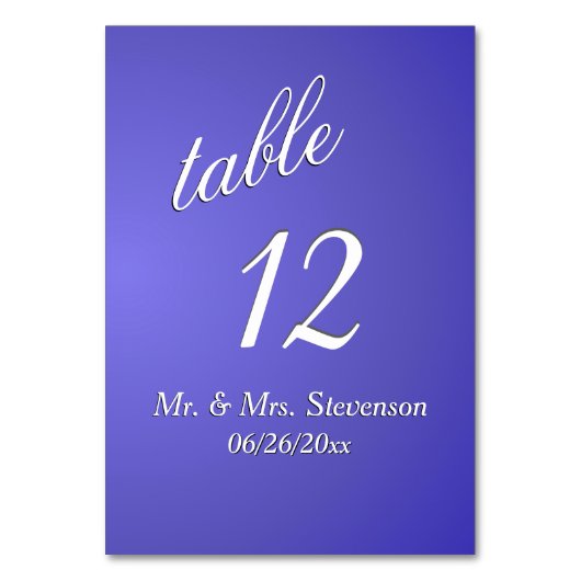 Numéro de la table bleue Lotus (Par défaut)