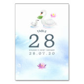 Numéro de la table de Baby shower d'aquarelle de c (Dos)