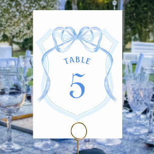 Numéro de la table de crête de mât bleu clair