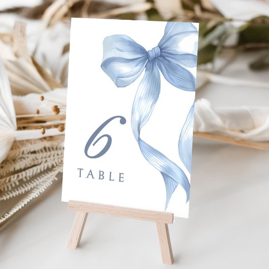 Numéro de la table de Fête des mariées Dusty Blue 