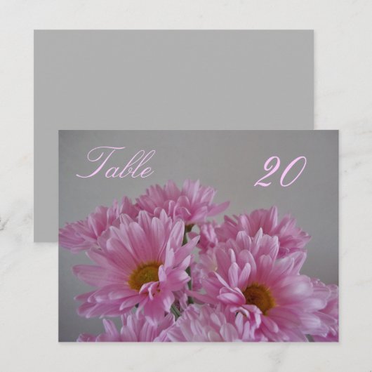 Numéro de la table de fleurs Carte postale (Devant / Derrière)
