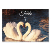 Numéro de la table de Mariage des cygnes blancs (Devant)