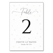 Numéro de la table de Mariage des perles blanches (Par défaut)