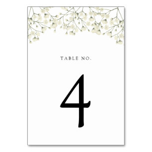 Numéro de la table de respiration du bébé