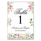 Numéro de la table des Mariages Fleurs sauvages d' (Par défaut)