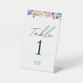 Numéro de la table du Mariage floral Signe #1 (Recto)