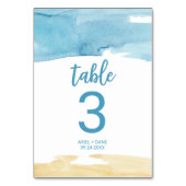 Numéro de la table du sable et de la mer (Dos)
