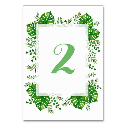 Numéro de la table mariage de l'aquarelle de congé (Dos)