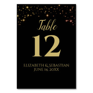 Numéro de la table Mariage Shimmering Sparkles