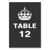 Numéro de la table royale gris (Dos)