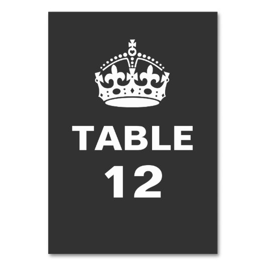 Numéro de la table royale gris (Par défaut)
