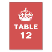 Numéro de la table royale rouge (Dos)