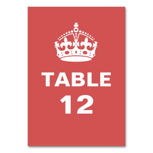 Numéro de la table royale rouge (Par défaut)