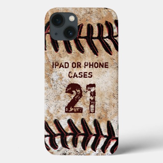 NUMÉRO de maillot YOUR TEXT Étui iPad Baseball Vin (Verso)