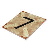 Numéro de maison avec le carreau de céramique de (Côté)