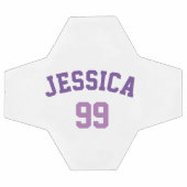 Numéro de nom personnalisé violet minimaliste (Plat)