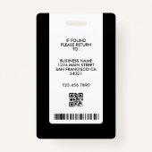 Numéro de presse moderne Badge photo Logo professi (Dos)