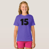 Numéro de sport personnalisé T-shirt (Devant entier)