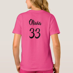 Numéro de sport personnalisé T-shirt fille