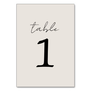 NUMÉRO DE TABLE 