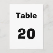 Numéro de Table (Devant)