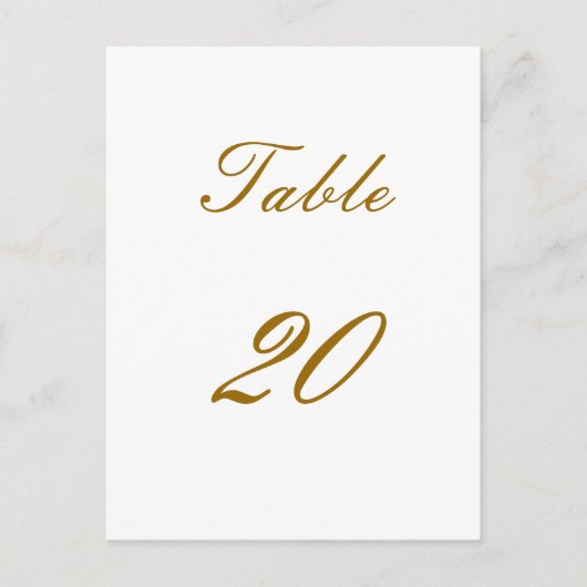 Numéro de table (Devant)