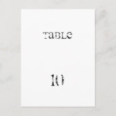 Numéro de Table (Devant)