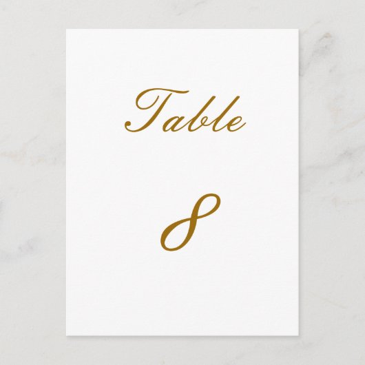 Numéro de table (Devant)