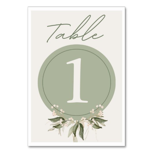 Numéro de table (Par défaut)