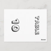 Numéro de table (Dos)