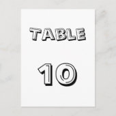 Numéro de table (Devant)