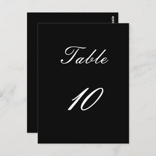 Numéro de table (Devant / Derrière)