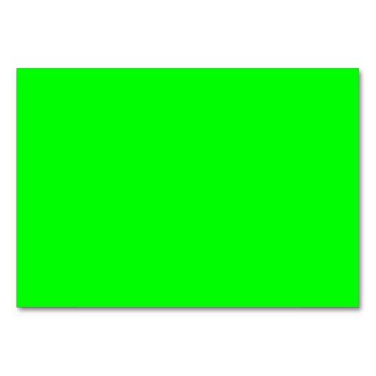 Numéro De Table #00FF00 Code hexadécimal Couleur Web Vert néon (Devant)