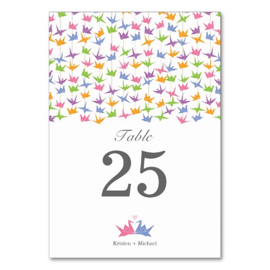 Numéro De Table 1000 Hanging Origami Mariage de grues en papier (Par défaut)