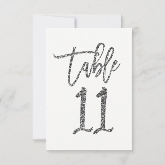 Numéro de table 11 écriture tendance paillettes ar (Devant)