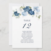 Numéro de table 12 avec graphique de placement Flo (Dos)