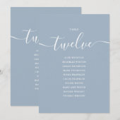 Numéro de table 12 Graphique de placement en écrit (Devant / Derrière)